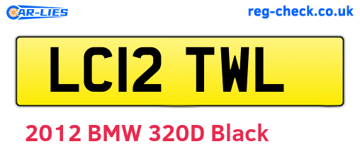 LC12TWL are the vehicle registration plates.