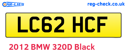 LC62HCF are the vehicle registration plates.