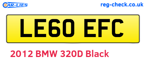 LE60EFC are the vehicle registration plates.