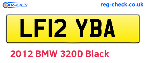 LF12YBA are the vehicle registration plates.