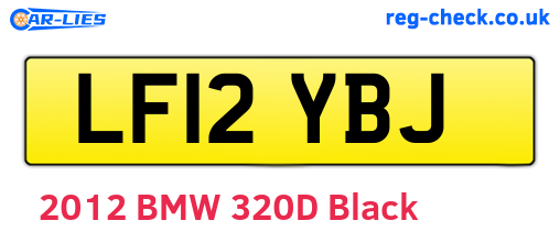 LF12YBJ are the vehicle registration plates.
