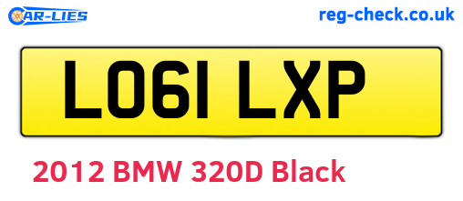 LO61LXP are the vehicle registration plates.