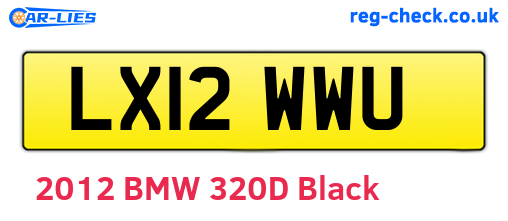 LX12WWU are the vehicle registration plates.