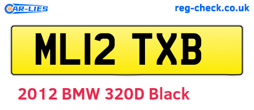 ML12TXB are the vehicle registration plates.
