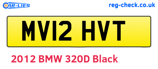 MV12HVT are the vehicle registration plates.