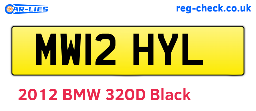 MW12HYL are the vehicle registration plates.