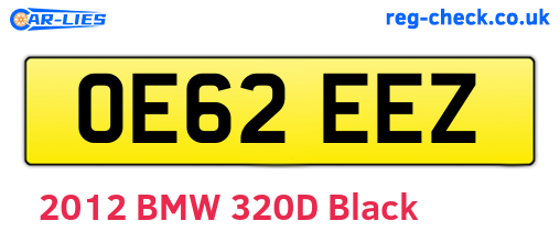 OE62EEZ are the vehicle registration plates.