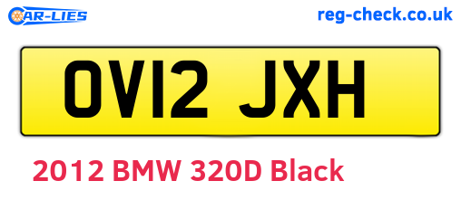 OV12JXH are the vehicle registration plates.