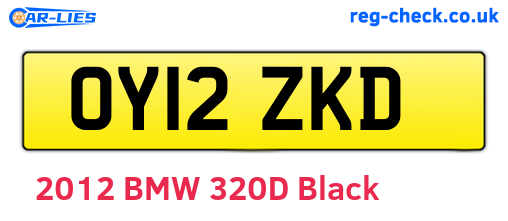 OY12ZKD are the vehicle registration plates.