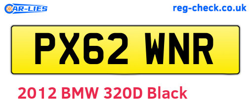 PX62WNR are the vehicle registration plates.