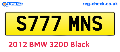 S777MNS are the vehicle registration plates.