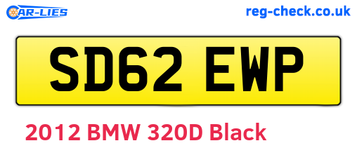 SD62EWP are the vehicle registration plates.