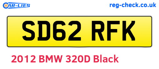 SD62RFK are the vehicle registration plates.