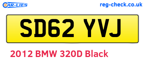 SD62YVJ are the vehicle registration plates.