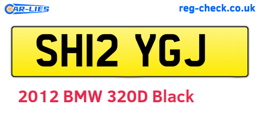 SH12YGJ are the vehicle registration plates.
