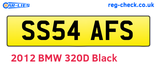 SS54AFS are the vehicle registration plates.