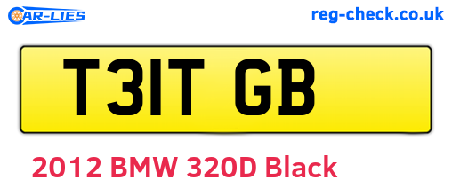 T31TGB are the vehicle registration plates.