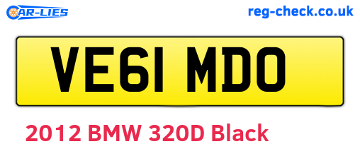 VE61MDO are the vehicle registration plates.