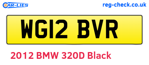 WG12BVR are the vehicle registration plates.