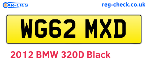 WG62MXD are the vehicle registration plates.