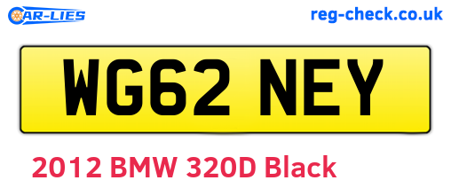 WG62NEY are the vehicle registration plates.
