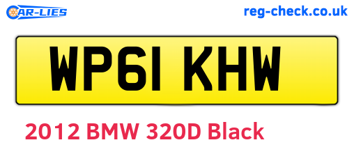 WP61KHW are the vehicle registration plates.