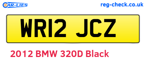 WR12JCZ are the vehicle registration plates.