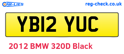 YB12YUC are the vehicle registration plates.