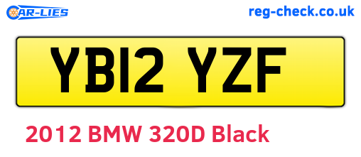YB12YZF are the vehicle registration plates.