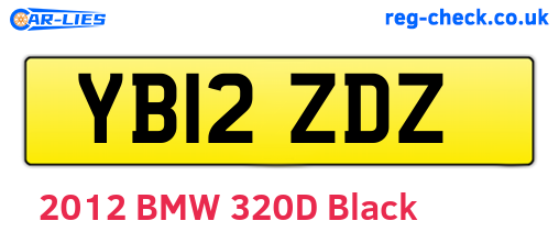 YB12ZDZ are the vehicle registration plates.