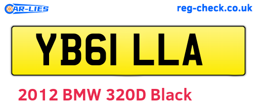 YB61LLA are the vehicle registration plates.