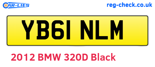 YB61NLM are the vehicle registration plates.