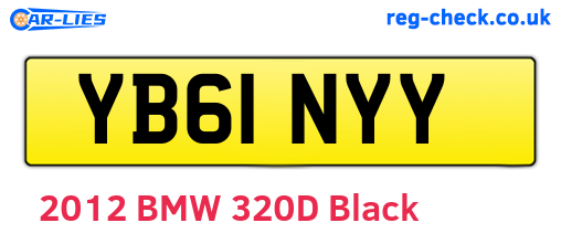 YB61NYY are the vehicle registration plates.