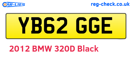 YB62GGE are the vehicle registration plates.