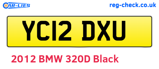 YC12DXU are the vehicle registration plates.