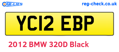 YC12EBP are the vehicle registration plates.
