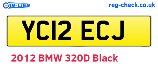 YC12ECJ are the vehicle registration plates.