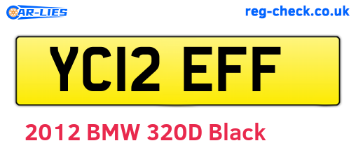YC12EFF are the vehicle registration plates.