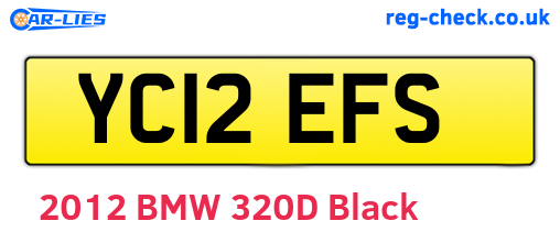 YC12EFS are the vehicle registration plates.