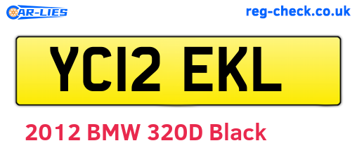 YC12EKL are the vehicle registration plates.