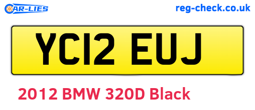 YC12EUJ are the vehicle registration plates.