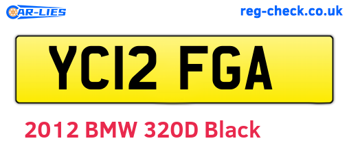 YC12FGA are the vehicle registration plates.
