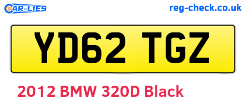 YD62TGZ are the vehicle registration plates.
