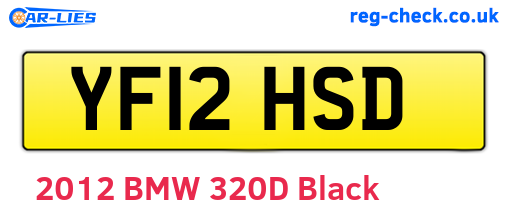 YF12HSD are the vehicle registration plates.