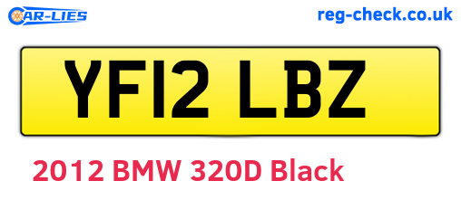 YF12LBZ are the vehicle registration plates.