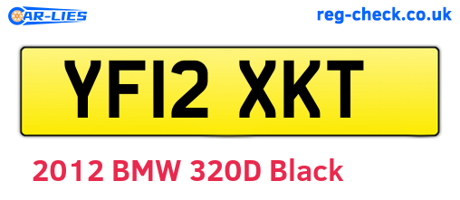 YF12XKT are the vehicle registration plates.