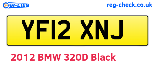 YF12XNJ are the vehicle registration plates.
