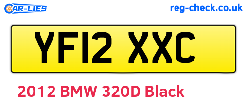 YF12XXC are the vehicle registration plates.