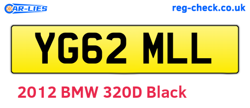 YG62MLL are the vehicle registration plates.