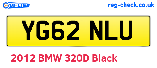 YG62NLU are the vehicle registration plates.